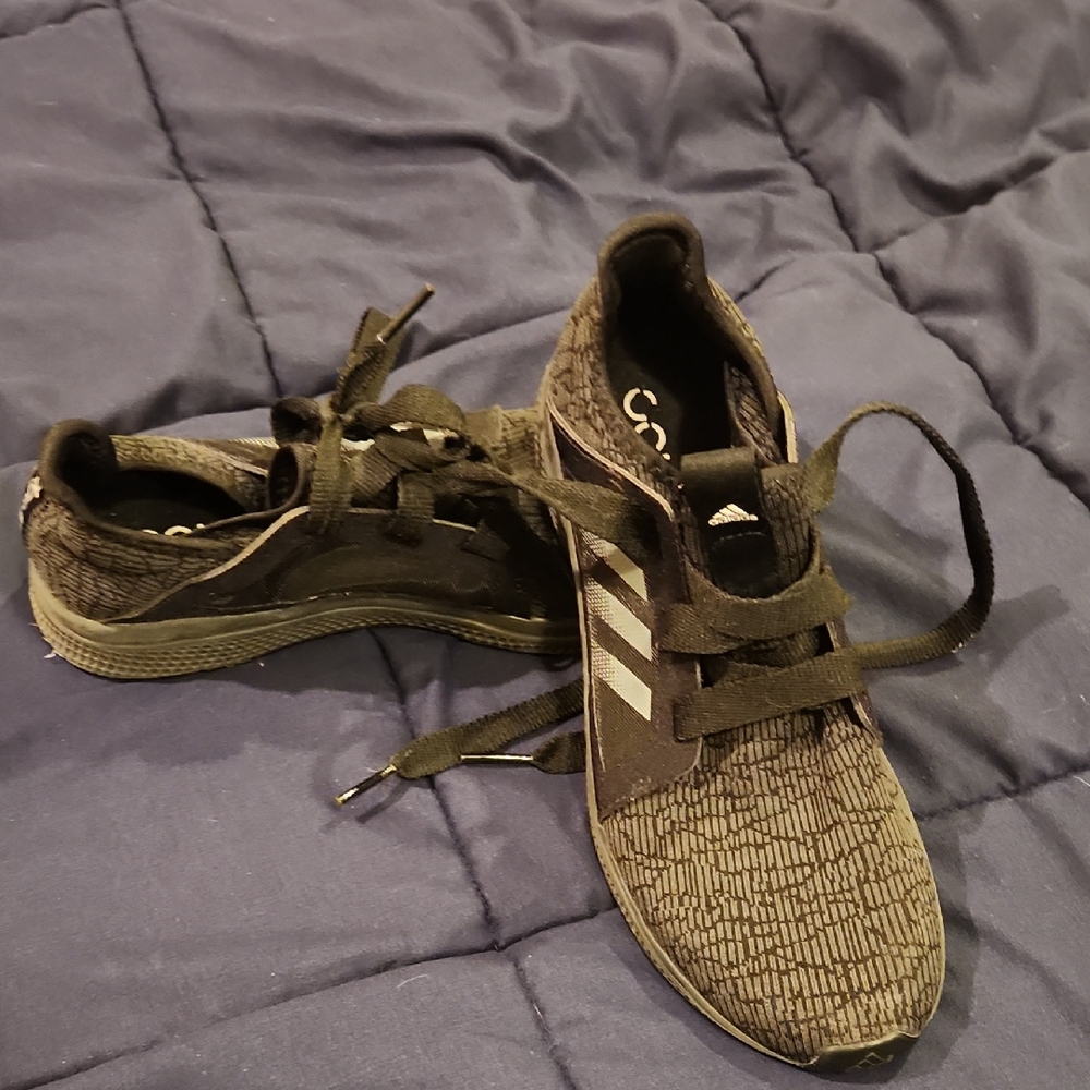 Woman's Size 9 Adidas Black and Gray Athletic Shoes